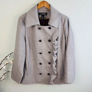 Lane Bryant Double Breasted Ruffle Pea Coat Size 22/24